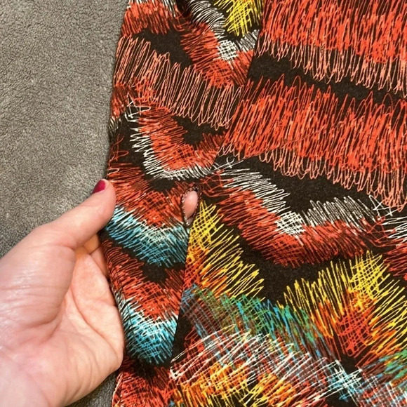 Charlotte Russe Tribal Print Blouse | Colorful Blouse | Rainbow | Tribal Print - Picture 7 of 8
